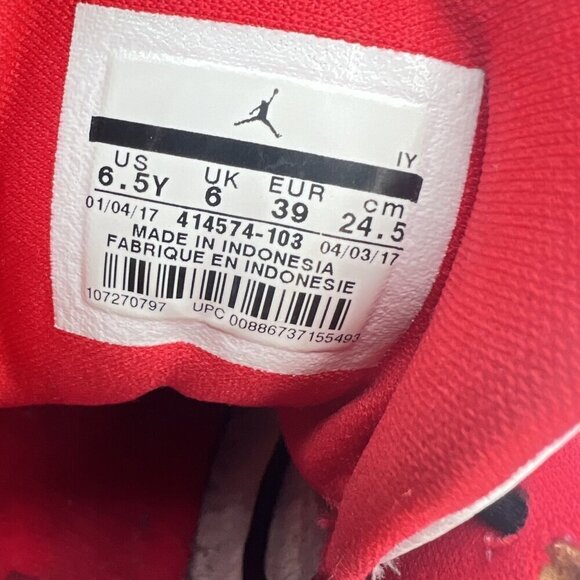 Nike Air Jordan 13 History of Flight Youth Sz  6.5 Women 8 414574 103 White Shoe - Picture 12 of 13